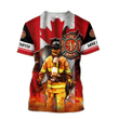  Canadian Firefighter Combo T-shirt Short