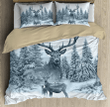  White Deer Hunting Bedding Set