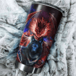 Dragon and wolf stainless steel tumbler