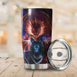  Dragon and wolf stainless steel tumbler