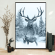  White Deer Hunting Vertical Poster