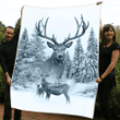  White Deer Hunting Blanket