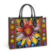 Hippie Sunflower Colorful NNRZ2411023Z Leather Bag