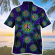 Trippy Peace Sign Pattern Hawaiian Shirt