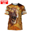Beebuble Custom Name The King Lion Combo T-shirt + BoardShorts NTN26082202