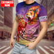 Custom Name King Lion and Skull Combo T-shirt + BoardShorts Beebuble kl24082201