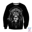 3D All Over Print Black & White Lion Smoking - Amaze Style™-Apparel