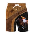 Beebuble Horse Racing Combo T-shirt + Boarshorts NTN24082202