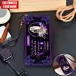Beebuble Customized Name Horse Mandala Purple Printed Leather Wallet NA