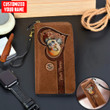 Beebuble Customized Name Horse Printed Leather Wallet TNA