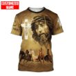 Beebuble Horse Jesus Faith Over Fear Printed Shirts Combo T-shirt + Boarshorts KL03102204