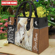 Beebuble Customized Name Horse Printed Leather Handbag KLNA