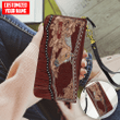 Beebuble Customized Name Horse Printed Leather Wallet PD