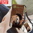 Beebuble Customized Name Horse Printed Leather Wallet MH