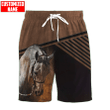 Beebuble Personalized Name Rodeo Unisex Shirts Horse Riding Combo T-shirt + Boarshorts KL04102201