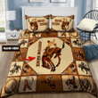 Beebuble Personalized Name Rodeo Bedding Set Bronc Riding