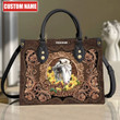 Beebuble Customized Name Horse Simply Blessed Printed Leather Handbag KLNA