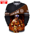 Beebuble Customized Name Firefighter Baseball Jacket Shirts