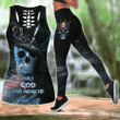 Beebuble Skull Combo Hollow Tank Top And Legging Outfit