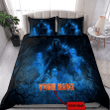 Beebuble Customize Name Cool Blue Skull Bedding Set DD