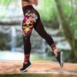 Beebuble Floral Skulls Combo Outfit Hoodie And Legging For Women TQH