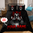 Beebuble Customize Name King Satanic Skull Bedding Set DQB