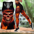 Beebuble Skull Combo Hollow Tank Top And Legging Outfit