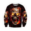 Beebuble Crazy Fire Skull Combo Sweater + Sweatpant