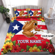 Beebuble Customize Name Lovely Coquí Puerto Rico Bedding Set
