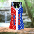 Beebuble Customize Name Puerto Rico Symbols Combo Hollow Tank Top And Legging Outfit MH