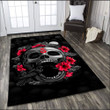 Beebuble Skull And Flowers Rug