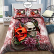 Beebuble Customize Name Skull Demon And Angel Bedding Set