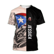 Beebuble Customize Name Coquí Puerto Rico Combo T-Shirt And Board Short