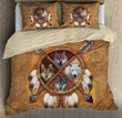 Beebuble Native American Wolf Bedding Set