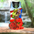 Puerto Rico Cute Caribbean Frog With Maga Flower Combo Outfit QB06222001-Apparel-TQH-No Legging-S-Vibe Cosy™