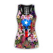 Puerto Rico Floral Skull Combo Outfit TH20061605-Apparel-TQH-No Legging-S-Vibe Cosy™