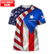 Beebuble Customize Name Loving Puerto Rico Combo T-Shirt And Board Short