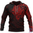 Maori Tattoo Style All Over Hoodie Red HC1002 - Amaze Style™-Apparel