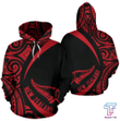 New Zealand Maori Hoodie - Circle Style - Red HC - Amaze Style™-Apparel