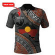 Custom name Aboriginal dots Zip pattern printed Polo shirts Tmarc Tee