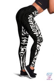 Aotearoa Maori with Map and Silver Fern Leggings - Front Half Style HC0908 - Amaze Style™-Apparel