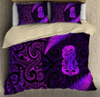 Manaia Silver Fern Purple Aotearoa New Zealand Bedding Set Beebuble