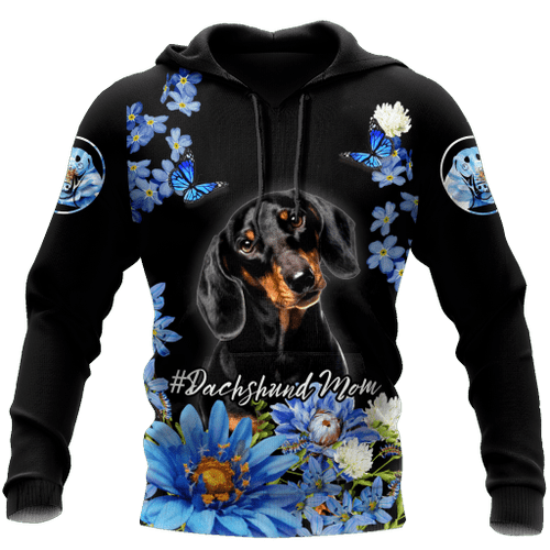 3D Dachshund and Flower Unisex Shirts