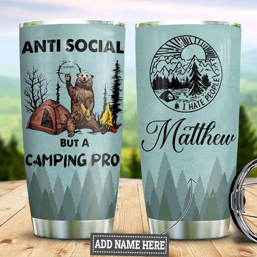 Personalized Name Camping Stainless Steel Tumbler