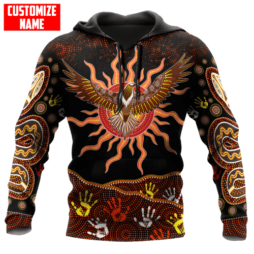 Aboriginal Wedge tailed Eagle Custom Name 3D Printed Shirts
