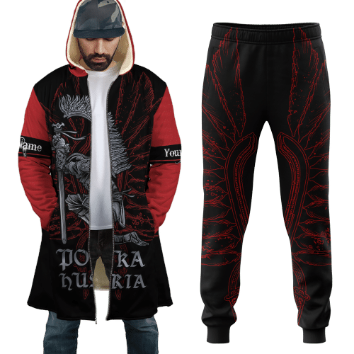 Premium Premium Hussars Red Polska Husaria Custom name Combo Zip Cloak Sweatpant For Winter