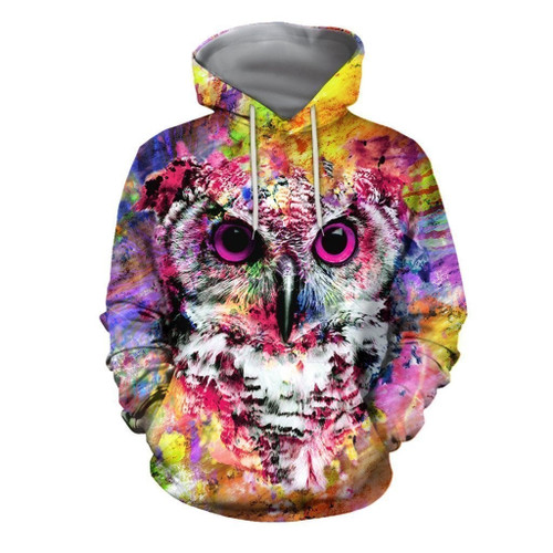 3D All Over Printed Colorful Owl Shirts and Shorts