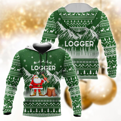 Logger Christmas Woodworking 3D Full Printing