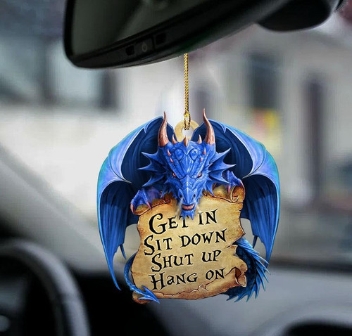 Blue Dragon Get In Two Sided Ornament