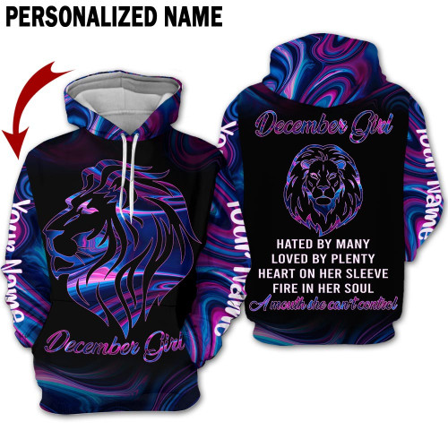Personalized Name December Girl 3D All Over Printed Apparel